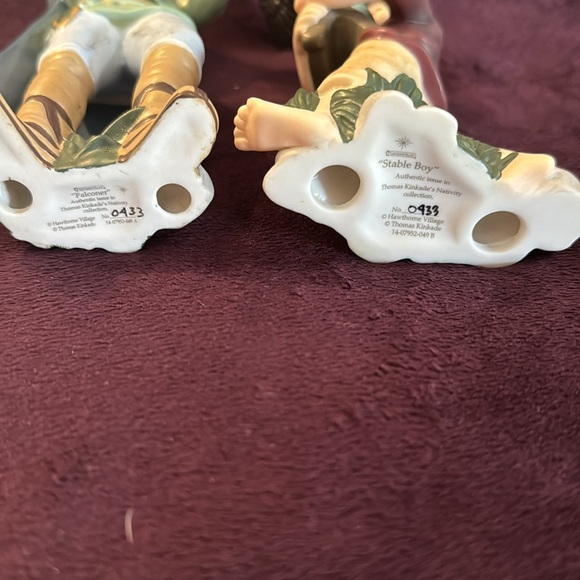 Hawthorne house Thomas Kincaide nativity”Falconer & Stable Boy” EUC - Picture 7 of 9